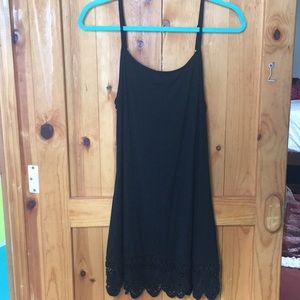 Boutique black slip dress